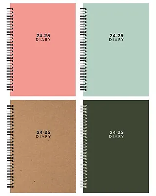 2024-2025 Spiral Bound Academic A5 Week To View Mid Year Hardback Aug -Jul Diary • £3.79