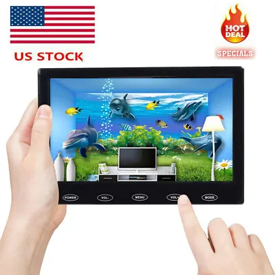 US-7'' Portable LCD Display Raspberry Pi DSLR CCTV Security Monitor AV HDMI VGA • $49.49