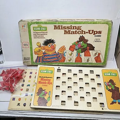 Vtg Sesame Street Missing Match Ups Memory Game Complete Muppets Jim Henson 1976 • $34.95