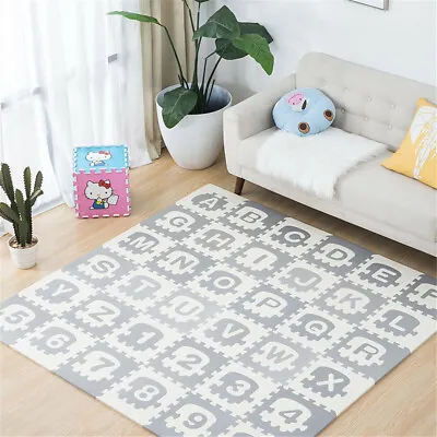 £29.95 • Buy 36x Large Baby Play Mat Alphabet Number Kid Foam Playmat EVA Crawling Floor Tile
