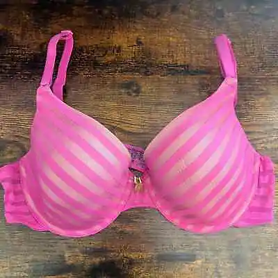 Sweet Nothings By Maidenform Womens Sz 36D T Shirt Bra Pink Striped • $6.20