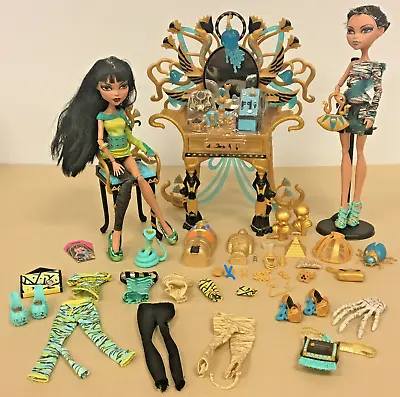 £239.34 • Buy Monster High Cleo De Nile Nephera First Wave Lot Dolls Clothing Accessories Pets
