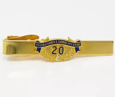 NYJEWEL 12k Gold Filled Columbia Ribbon And Carbon Inc Diamond Tie Clasp • $3.25