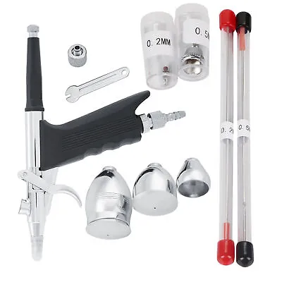 Dual Action Airbrush Compressor Kit Craft Cake Paint Art Spray Gun Set Tools VA • $60.29