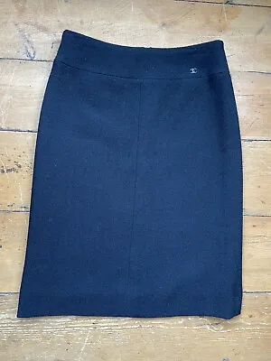 Chanel Wool Pencil Skirt Silk Lined With Chanel Logo On Waistband • £150