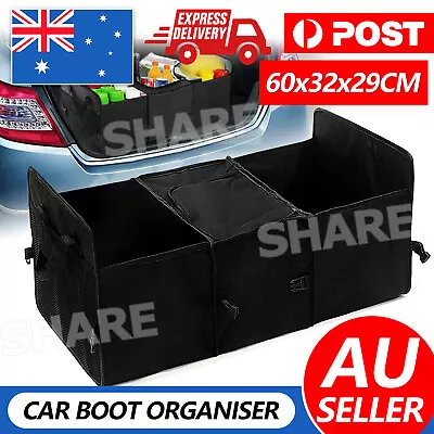 Premium COLLAPSIBLE CAR BOOT ORGANISER FOLDABLE SHOPPING TIDY CAR BOOT STORAGE • $16.45