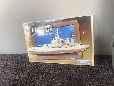 £16.99 • Buy HMS Prince Of Wales Ship - Wooden 3D Model Puzzle / Construction Kit New 