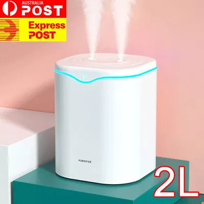 2L Double Spray Humidifiers Air Humidifier Steam Purifier Purifier Aroma Beauty • $18.38