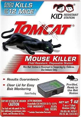 Tomcat Mouse Killer Rats Mice Rat Bait Station Rodent Poison Trap Fast Shipping • $7.35