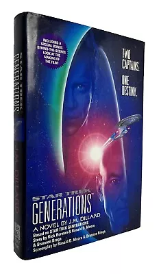 Star Trek Generations By J M Dillard (Hardcover 1994) Hardback Book  • $15.99