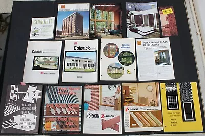 Lot Of 14 Vtg Marvin Pella Colorlok Z-Brick Catalog Brochure Flyers Instructions • $4.99