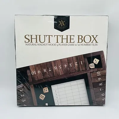 4 Players 10 Number Shut The Box Board Game W/Dice Bar Party Family Game Night • $15