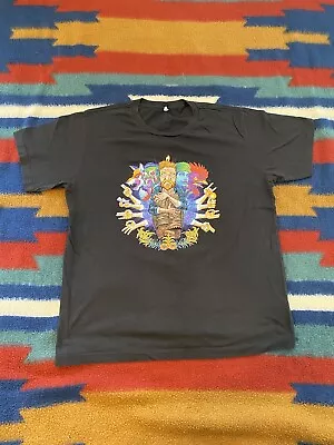 Trippy DMT Graphic Print T-Shirt Black Size XL Made In Egypt • $11