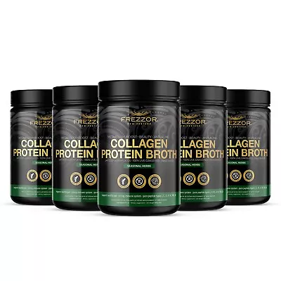 Collagen Bone Broth Anti-Aging Natural Skin Gut Health Grass-Fed FREZZOR 5-Pack • $204.95