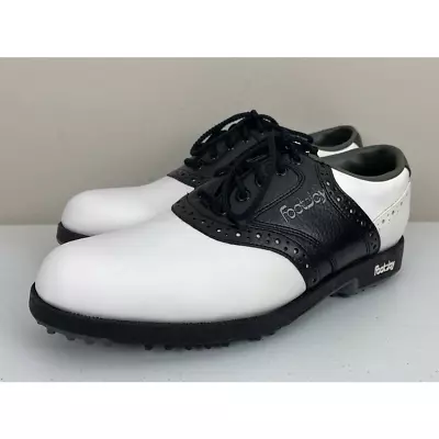 NWOB Men FootJoy GreenJoys FJ Vintage Style Oxford Leather Golf Shoes 45497 7M • $24.99