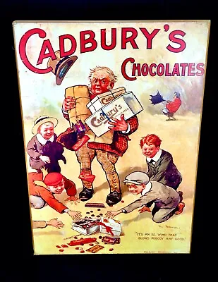 Antique Advertising - Large 70s Cadburys Poster Salvaged From Bournville Factory • £404.10