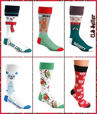 Mens Christmas Socks Holiday Gift Funny Printed Crew Socks • $8.95