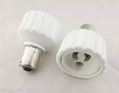 BA15S To GU10 Socket Base LED Halogen CFL Light Bulb Lamp Adapter Converter Hold • $2.79