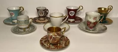 8 Vintage Mismatched China Demitasse Tea Cup Saucers Party Teas Showers- TCL3D • $39.99