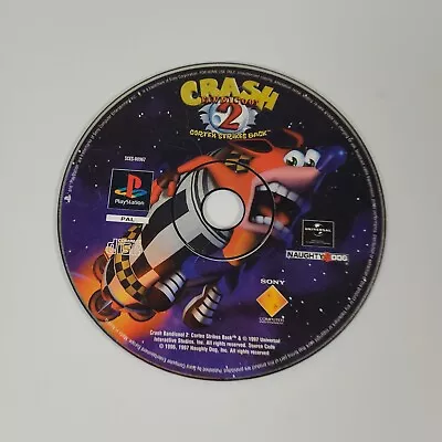 *Disc Only* Crash Bandicoot 2 Cortex Strikes Back Playstation PS1 Video Game PAL • £10.99