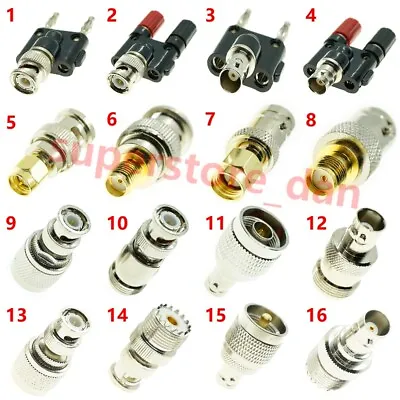 BNC TO UHF SMA N BANANA SO239 PL259 Male Female RF Coax Connector Adapter • $2.65