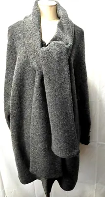 Laura Clement For LA REDOUTE Grey Womens  Wool Blend Duster Coat/Coatigan Uk 16 • £24.99