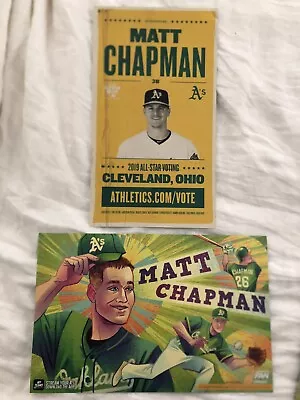 Matt Chapman 2019 All Star Cheer Card Poster Lot-2 Oakland A’s Fan Friday SGA • $8.99