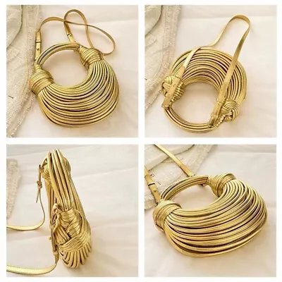 Handbags For Women Handwoven Noodle Bags Rope Knotted Pulled Hobo Evening Cl S❤O • $47.64