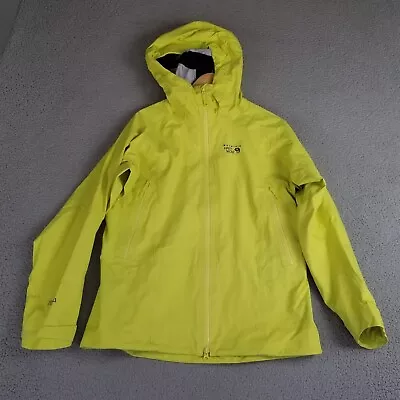 Mountain Hardwear Waterproof Seraction Jacket Woman Large Yellow Dry Q Elite • $69.88