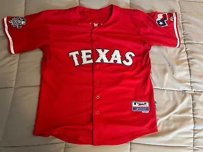 2010 TEXAS RANGERS Josh Hamilton WORLD SERIES MLB JERSEY Majestic Size 50  XL • $17.20