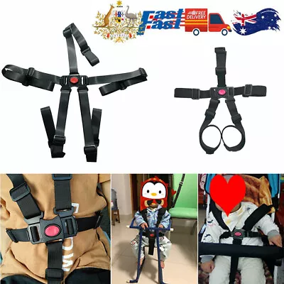 $11.90 • Buy 5 Point Chair High Safe Strap Harness Buggy Baby Car Children Pram Stroller Belt
