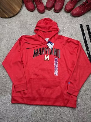 Maryland Terrapins Champion Hoodie Mens XXL Hooded Pullover Red 2XL New NWT • $44.50
