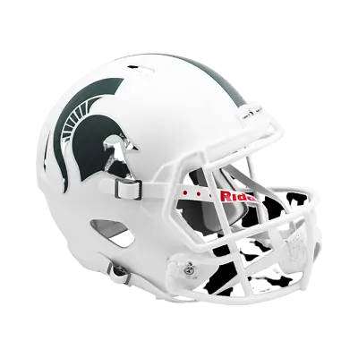 Michigan State Spartans Matte White Schutt Authentic Mini Football Helmet • $29.99