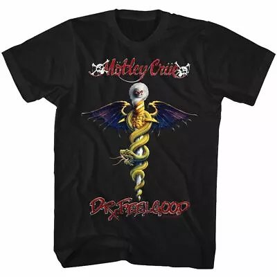 Motley Crue Dr. Feelgood Classic Black Adult T-Shirt • $25.50