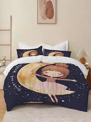 Cover Set Cute Ballet Princess Bedding Cartoon Moon And Stars Bedding Sets • $43.99