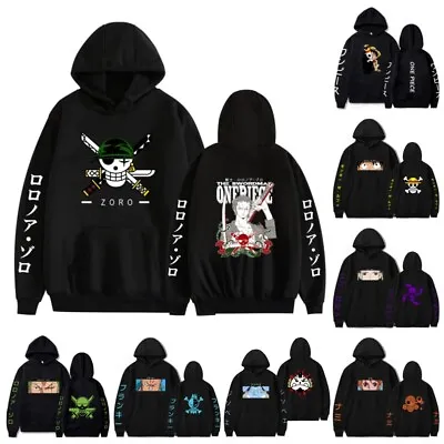 Men/Women Casual One Piece Pullover Hoodie Zoro Luffy Lightweight Hooded Sweater • $17.98