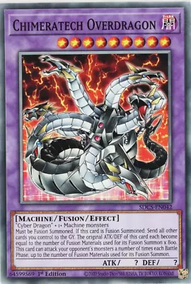 YuGiOh Chimeratech Overdragon SDCS-EN042 Common 1st Edition • £0.99