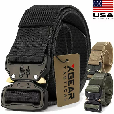 Men's Casual Military Tactical Belt Army Security Adjustable Quick Release Belt • $14.99