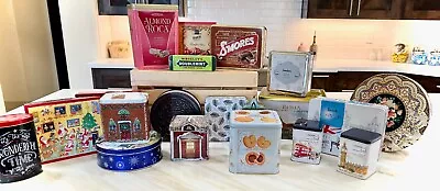 Collectable Tins - One Lot Of 21 Decorative Tins - New And Old - Collection • $17