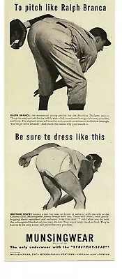 1946 Munsingwear Skit Shorts Men's Underwear Ralph Branca Brooklyn Dodgers Ad • $8.95