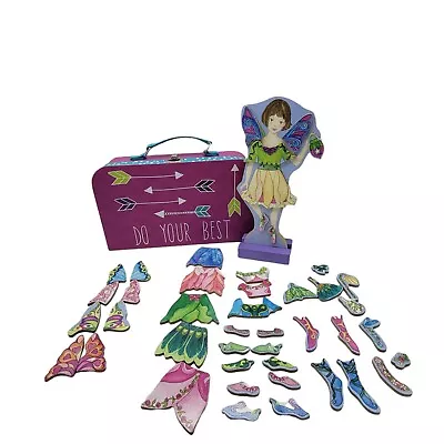 Paper Fairy Doll  & Stand Magnetic Outfits Case Girls Granddaughter Gift • $7