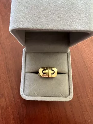 $1899 • Buy BVLGARI 18K YG Parentesi Ring - Vintage