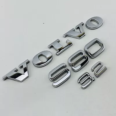 2007-2013 Volvo S80 3.2 Emblem Logo Symbol Badge Letters Rear Set Chrome OEM F72 • $40