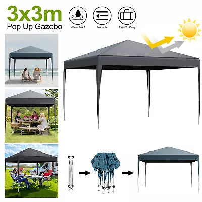 Pop Up Gazebo Garden Marquee Awning Beach Party Camping Tent Canopy 2mx2m/3mx3m • £55.49