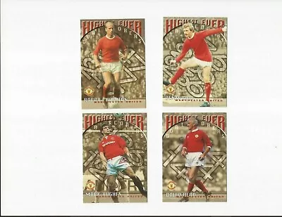 Manchester United ~futera ~1997 ~ 4 Highest Ever Cards ~ Mint • £3.95