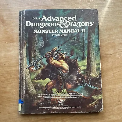 Monster Manual II 2 1983 TSR Gary Gygax Book D&D Advanced Dungeons & Dragons • $27.99