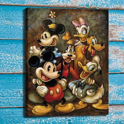 Canvas Art Print Mickey Mouse And Friends Home Wall Decor Disney Painting 20x28 • $20.99