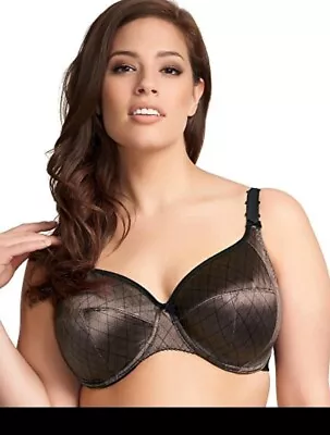 £14.99 • Buy Elomi Yolanda 38J Underwired Bandless Silky Full Cup Plunge Black Bra