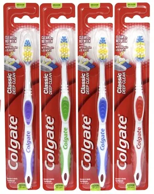 2xToothbrush  Colgate Classic Deep Clean Full Head MEDIUM Assorted Colours • £2.75