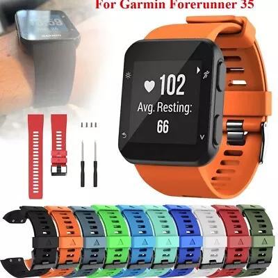 Silicone Sports Strap For Garmin Forerunner 35 Wrist Watch Band Forerunner35 • $12.06